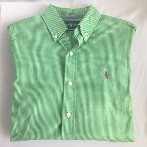 Green Gingham Ralph Lauren Button Down